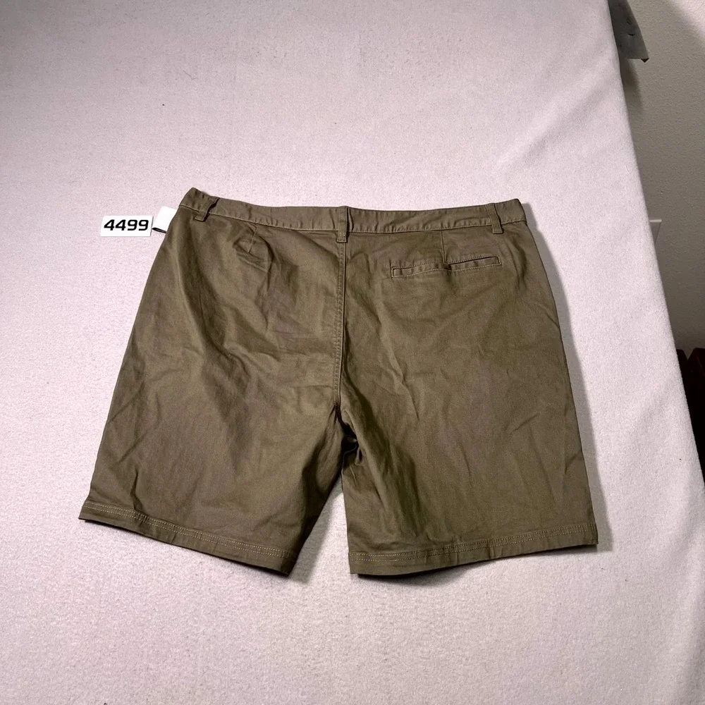 Lost Enterprises Chino Shorts Mens 38 Olive Cotton‎ Stretch Flat Front Outdoor